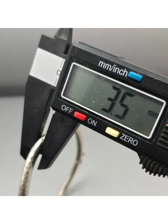 VTG Hammered Sterling Silver Bangle Bracelet Wavy Puffy Organic Statement 7.5" - Picture 8 of 10